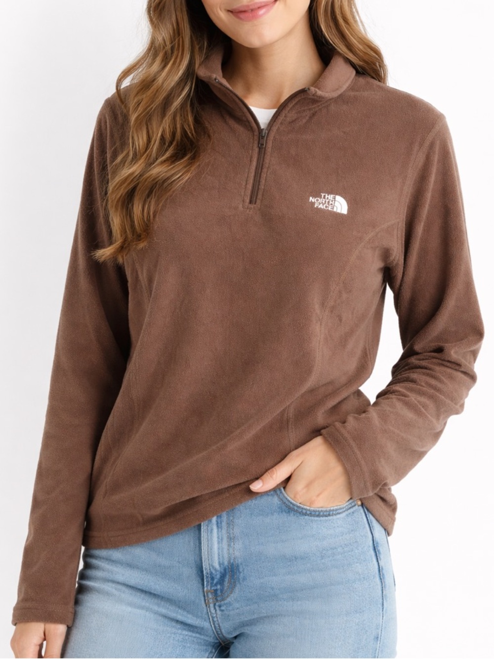 The North Face Brown Quarter-Zip Fleece Pullover